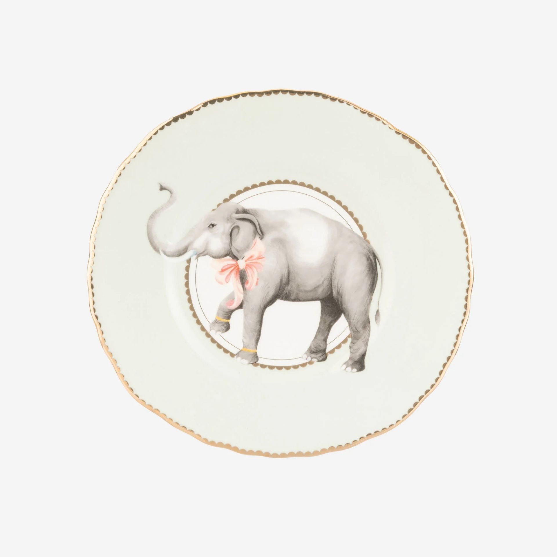 Beyaz Porselen Kahvaltı Tabağı 23 Cm Animals Collection by Yvonne Ellen