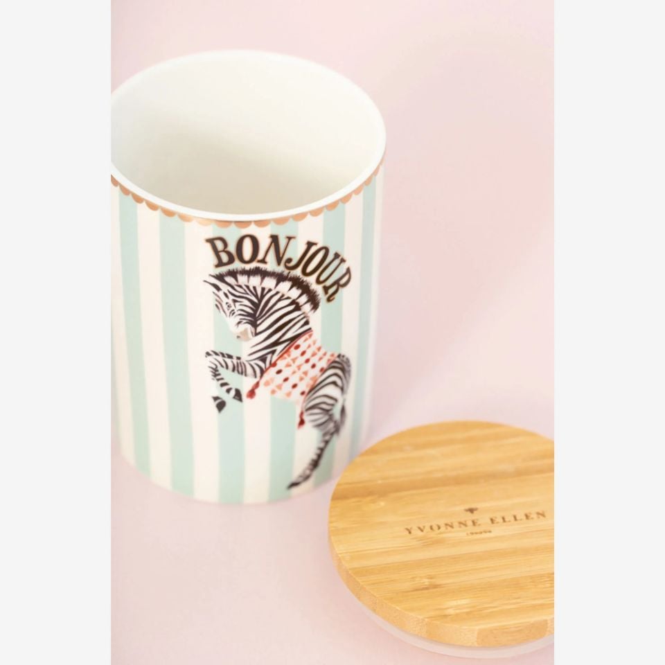 Yeşil Porselen Saklama Kabı 10X15 Cm Animals Collection by Yvonne Ellen