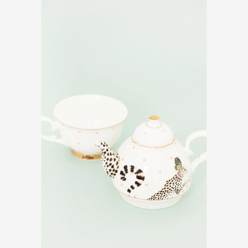 PORSELEN ANIMALS ÇİTA TEK KİŞİLİK ÇAY SETİ 280 ml YVONNE ELLEN