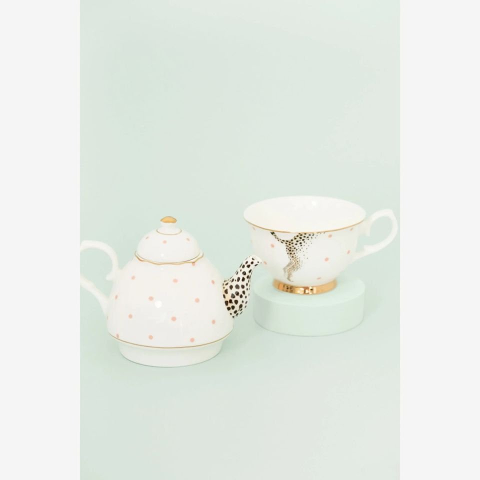 PORSELEN ANIMALS ÇİTA TEK KİŞİLİK ÇAY SETİ 280 ml YVONNE ELLEN