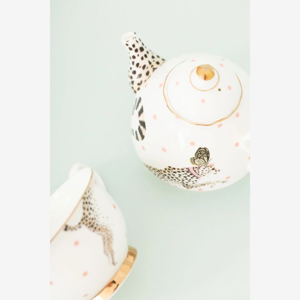 PORSELEN ANIMALS ÇİTA TEK KİŞİLİK ÇAY SETİ 280 ml YVONNE ELLEN