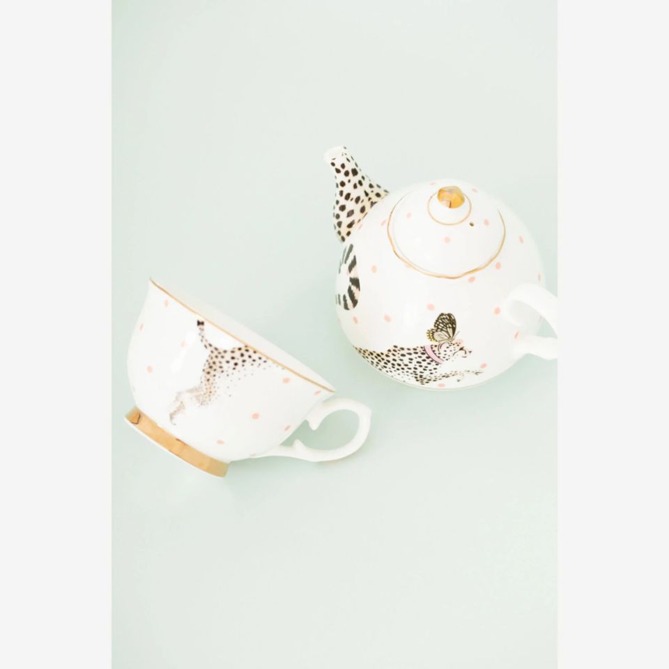 PORSELEN ANIMALS ÇİTA TEK KİŞİLİK ÇAY SETİ 280 ml YVONNE ELLEN