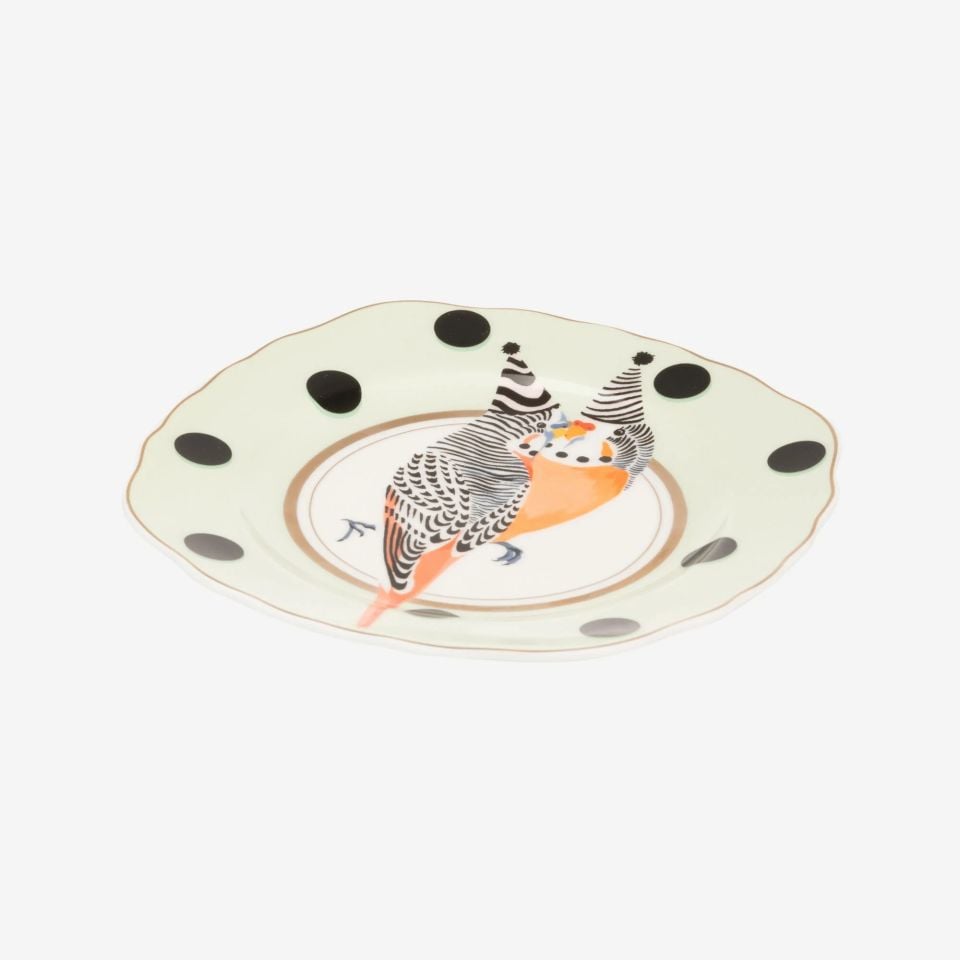 PORSELEN ANIMALS PAPAĞANLI TABAK 16 cm YVONNE ELLEN