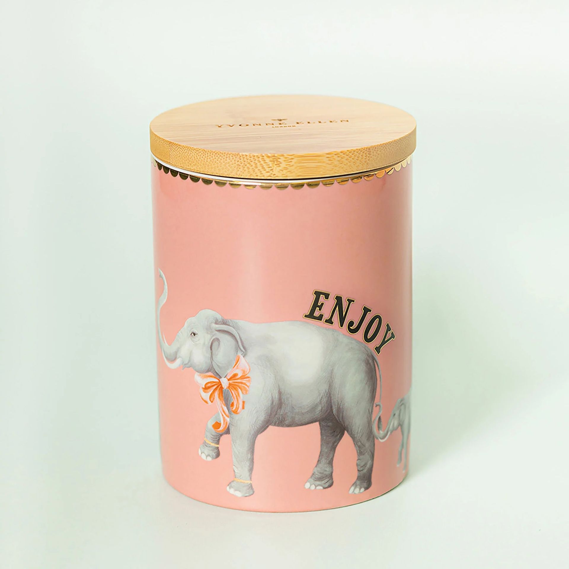 Pembe Porselen Saklama Kabı 10X15 Cm Animals Collection by Yvonne Ellen