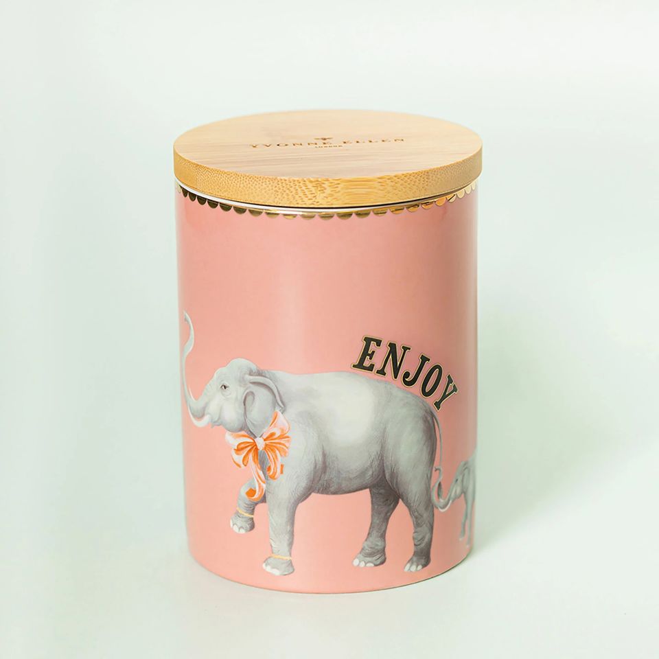 Pembe Porselen Saklama Kabı 10X15 Cm Animals Collection by Yvonne Ellen