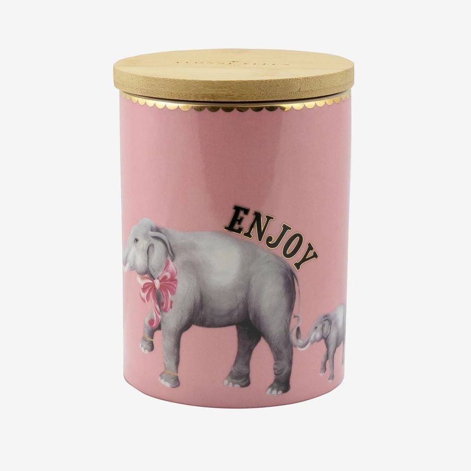 Pembe Porselen Saklama Kabı 10X15 Cm Animals Collection by Yvonne Ellen