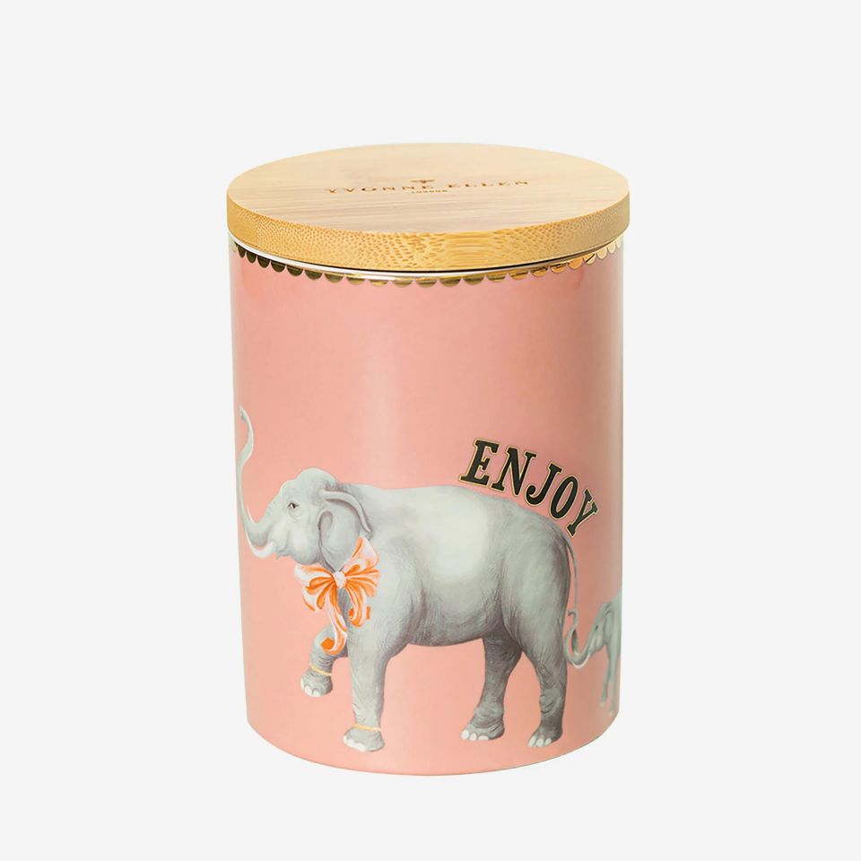 Pembe Porselen Saklama Kabı 10X15 Cm Animals Collection by Yvonne Ellen