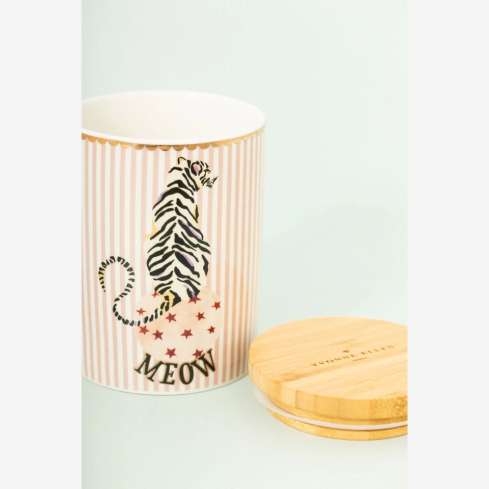 Pembe Porselen Saklama Kabı 10X15 Cm Animals Collection by Yvonne Ellen