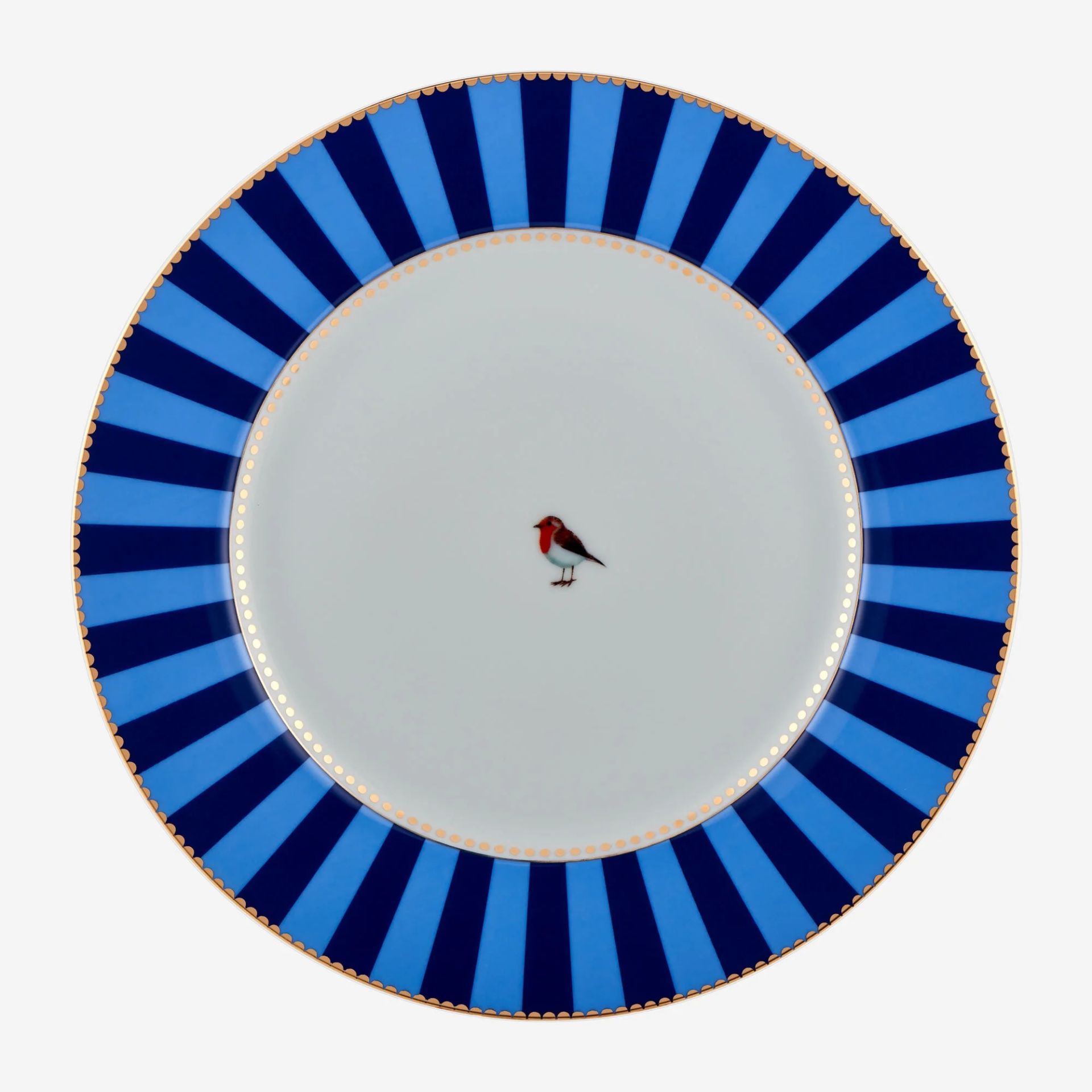 Mavi Porselen Yemek Tabağı 26,5 Cm Love Birds Collection by Pip Studio