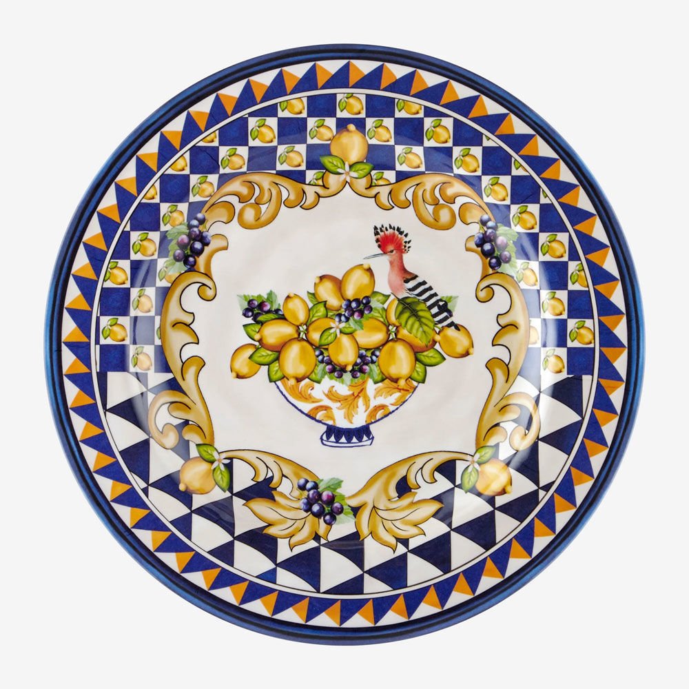 Mavi Melamin Yemek Tabağı 28 Cm Capri Collection by Chiara Alessi