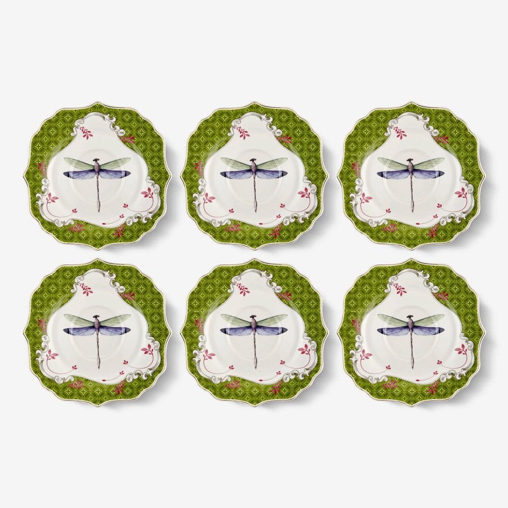 Yeşil Porselen Çay Tabağı Seti 15 Cm Allure Collection by Chiara Alessi