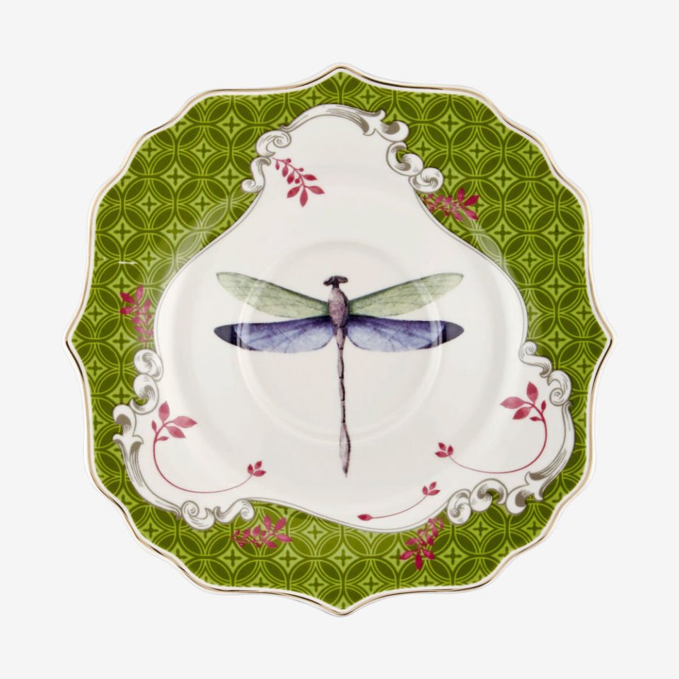 Yeşil Porselen Çay Tabağı Seti 15 Cm Allure Collection by Chiara Alessi