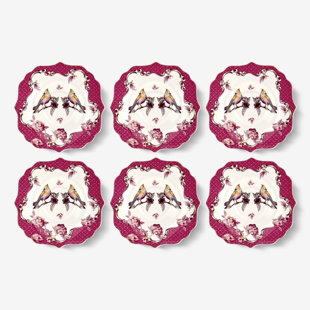 Pembe Porselen Çay Tabağı Seti 15 Cm Allure Collection by Chiara Alessi