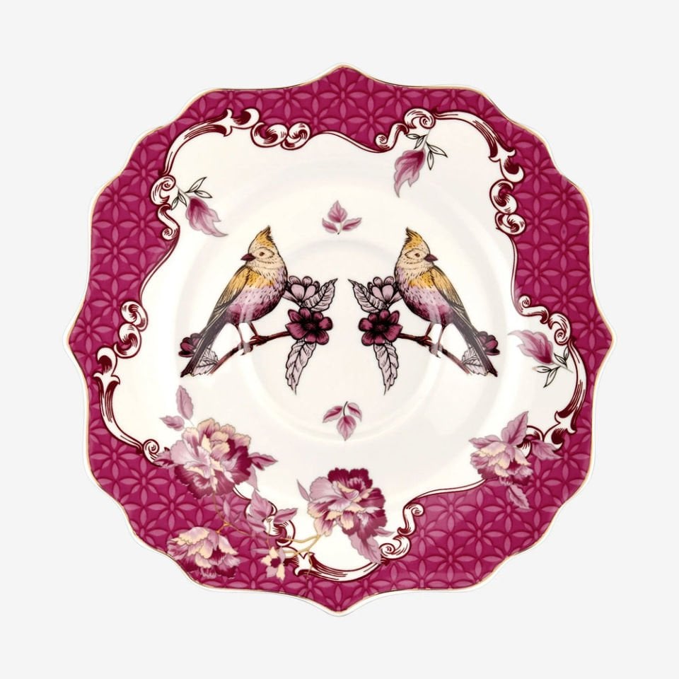 Pembe Porselen Çay Tabağı Seti 15 Cm Allure Collection by Chiara Alessi