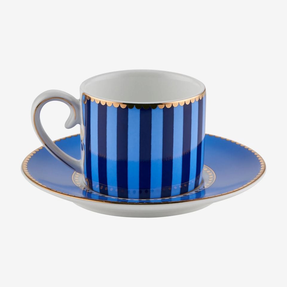 Mavi Porselen Kahve Fincanı 90 Ml Love Birds Collection by Pip Studio