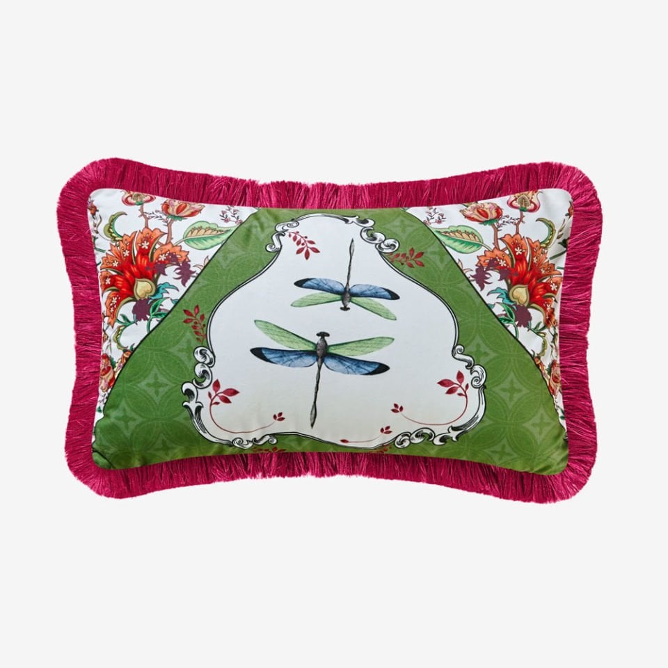 Yeşil Kadife Dekoratif Yastık 30X50 Cm Allure Collection by Chiara Alessi