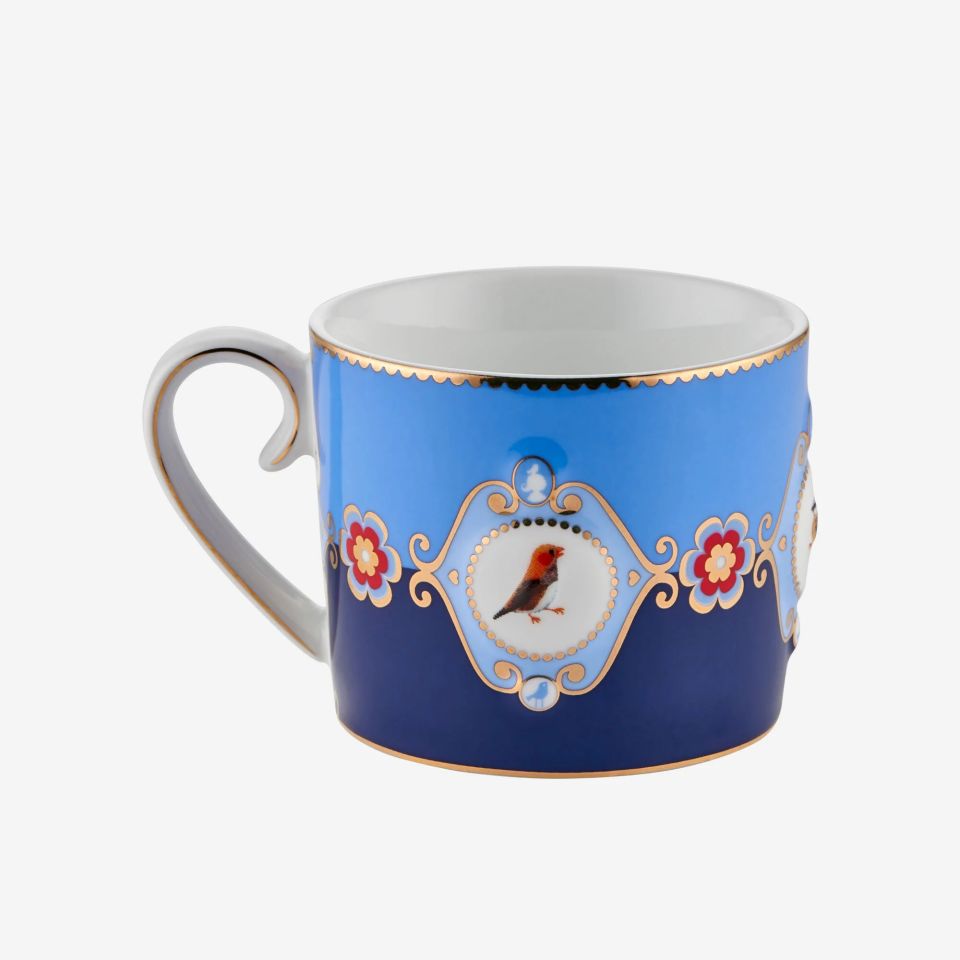 Mavi Porselen Çay Fincanı 200 Ml Love Birds Collection by Pip Studio