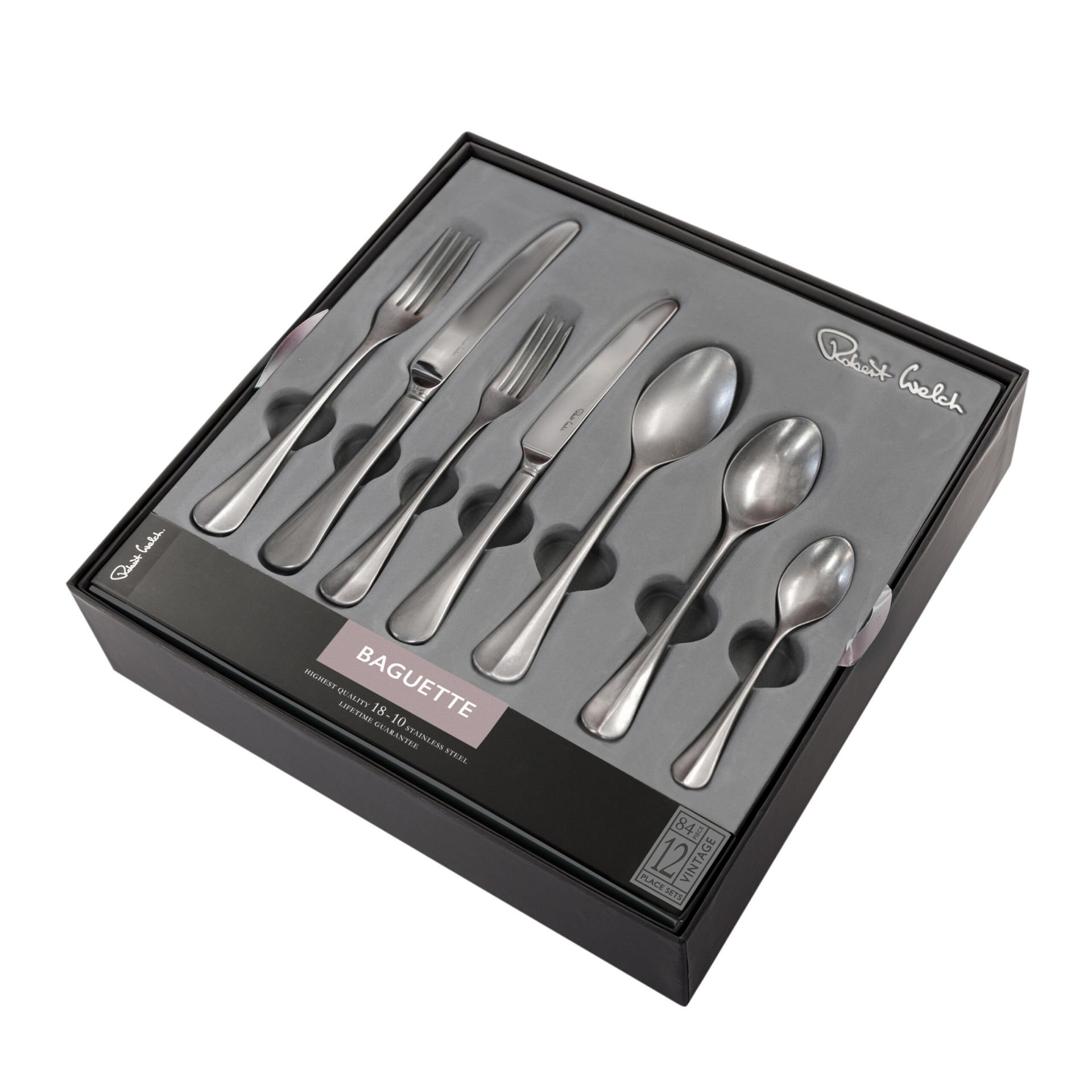 Robert Welch Baguette Çatal Bıçak Takımı, 84 Parça 12 Kişilik BAGVN1099V/84