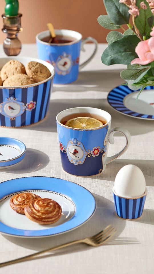 Mavi Porselen Yumurtalık 5 Cm Love Birds Collection by Pip Studio