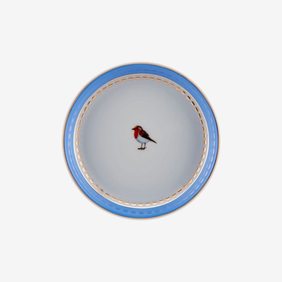 Mavi Porselen Çay Tabağı 9 Cm Love Birds Collection by Pip Studio