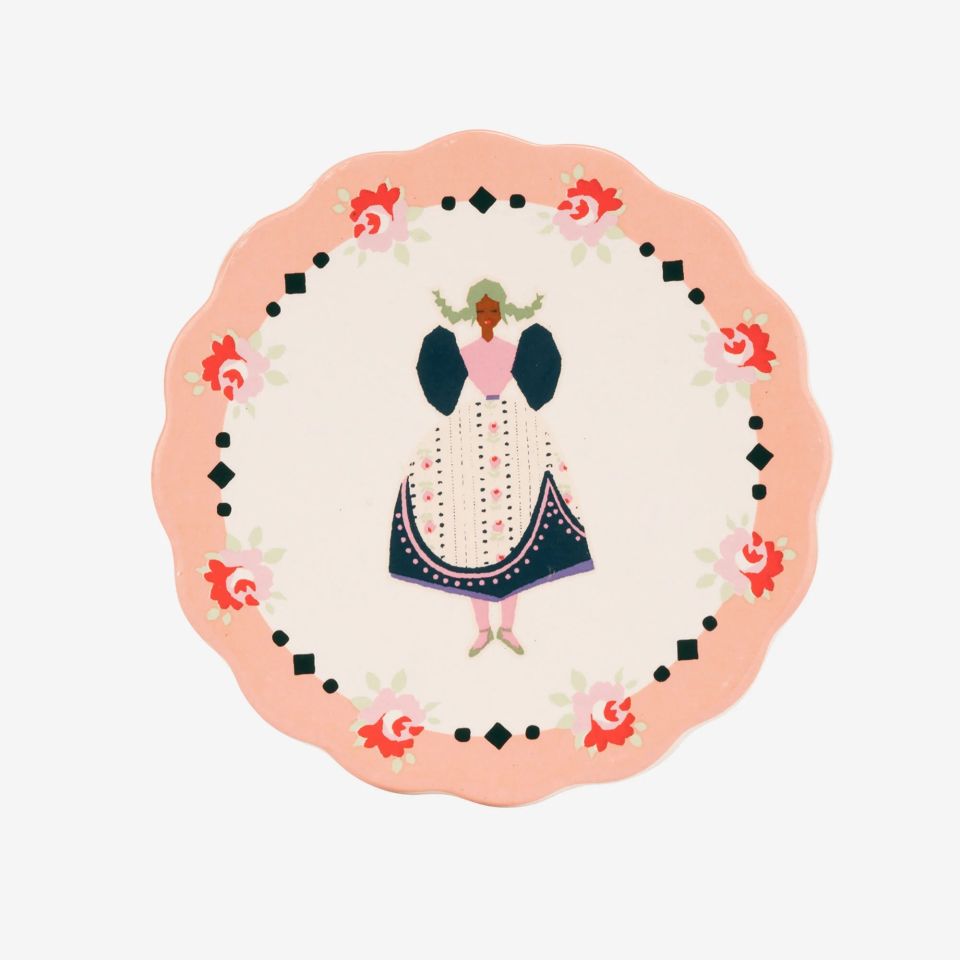 Pembe Mantar Bardak Altlığı 10 Cm Spring Birds Collection by Cath Kidston