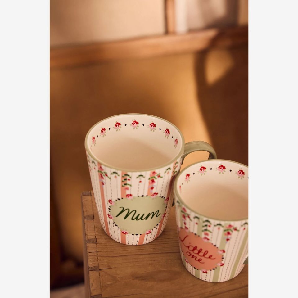 Yeşil Porselen Kupa Seti 260 Ml- 375 Ml Spring Birds Collection by Cath Kidston