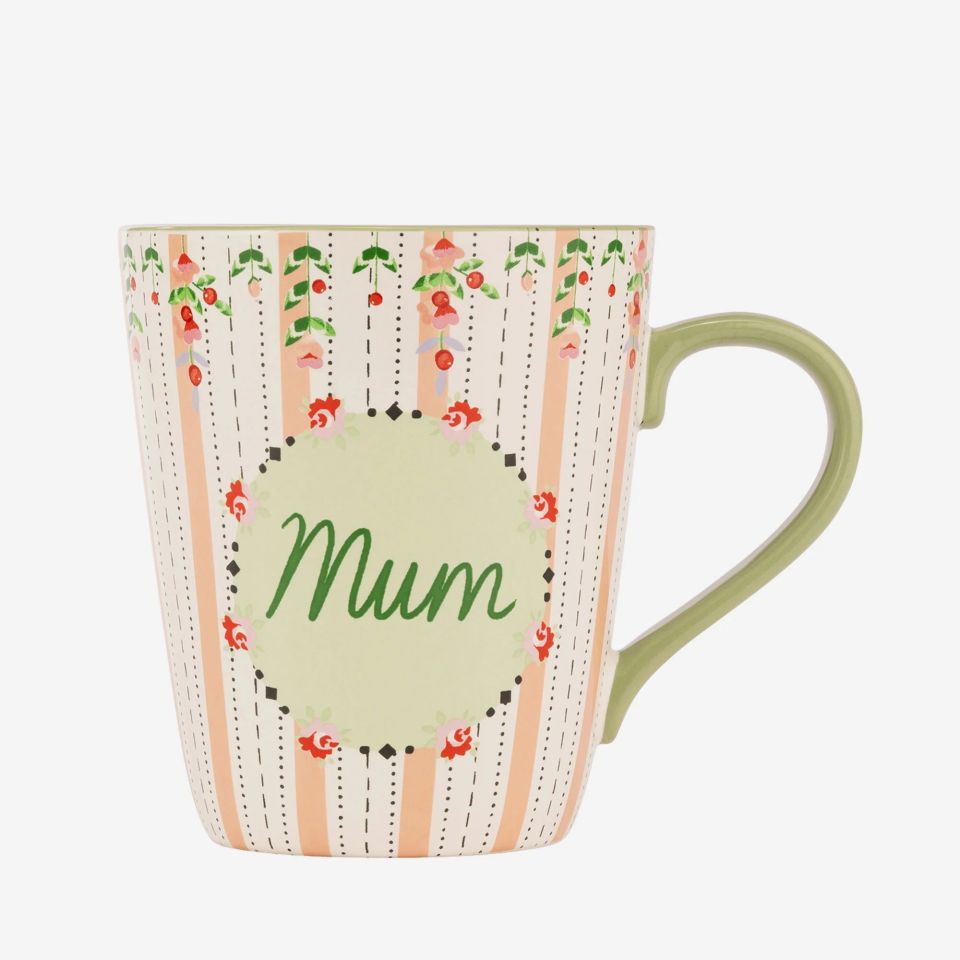 Yeşil Porselen Kupa Seti 260 Ml- 375 Ml Spring Birds Collection by Cath Kidston