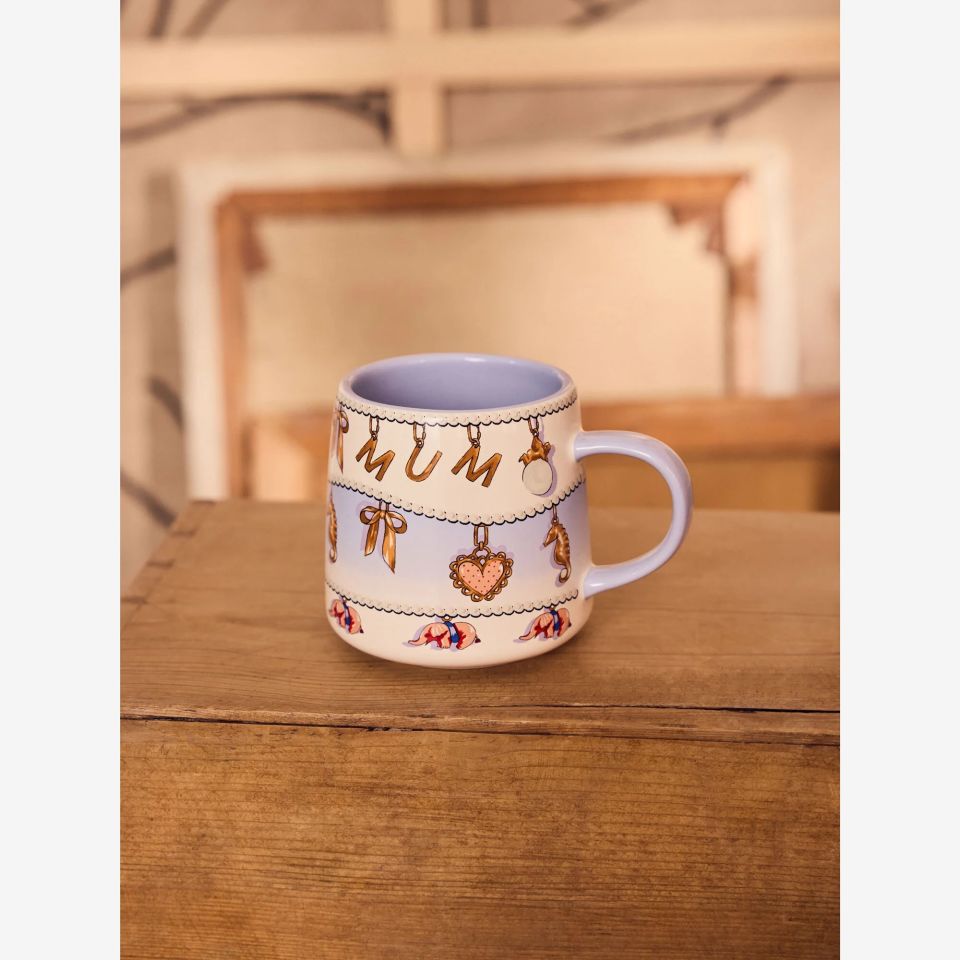 Mavi Porselen Kupa 340 Ml Strawberry Blue Collection by Cath Kidston