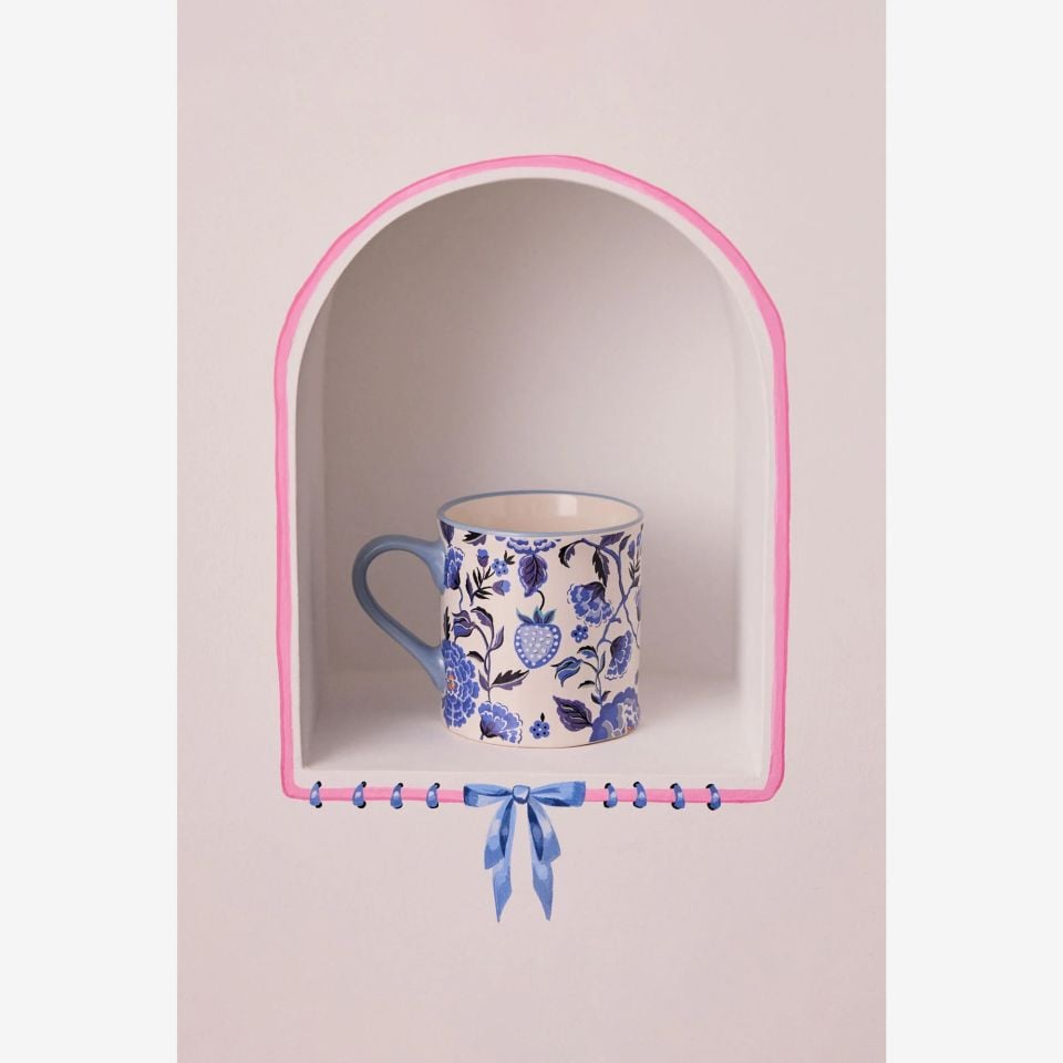 Mavi Porselen Kupa 275 Ml Strawberry Garden Collection by Cath Kidston