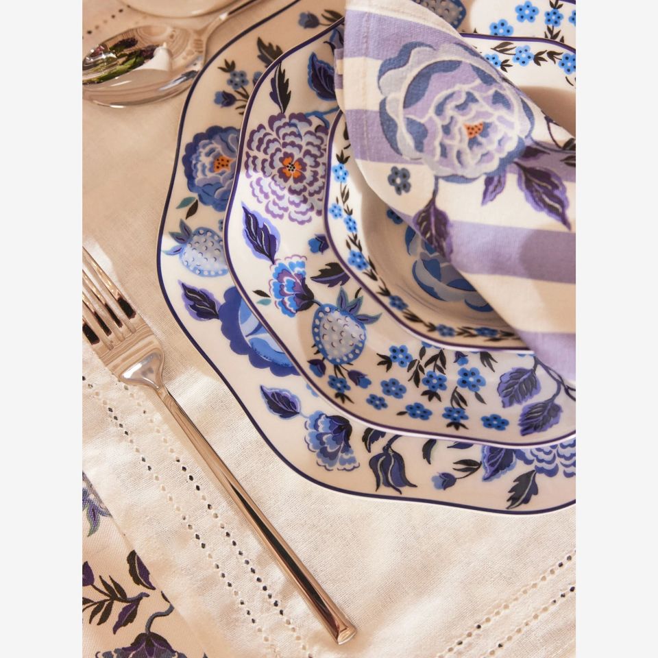 Mavi Porselen Çukur Tabak 21,5 Cm Strawberry Garden Collection by Cath Kidston