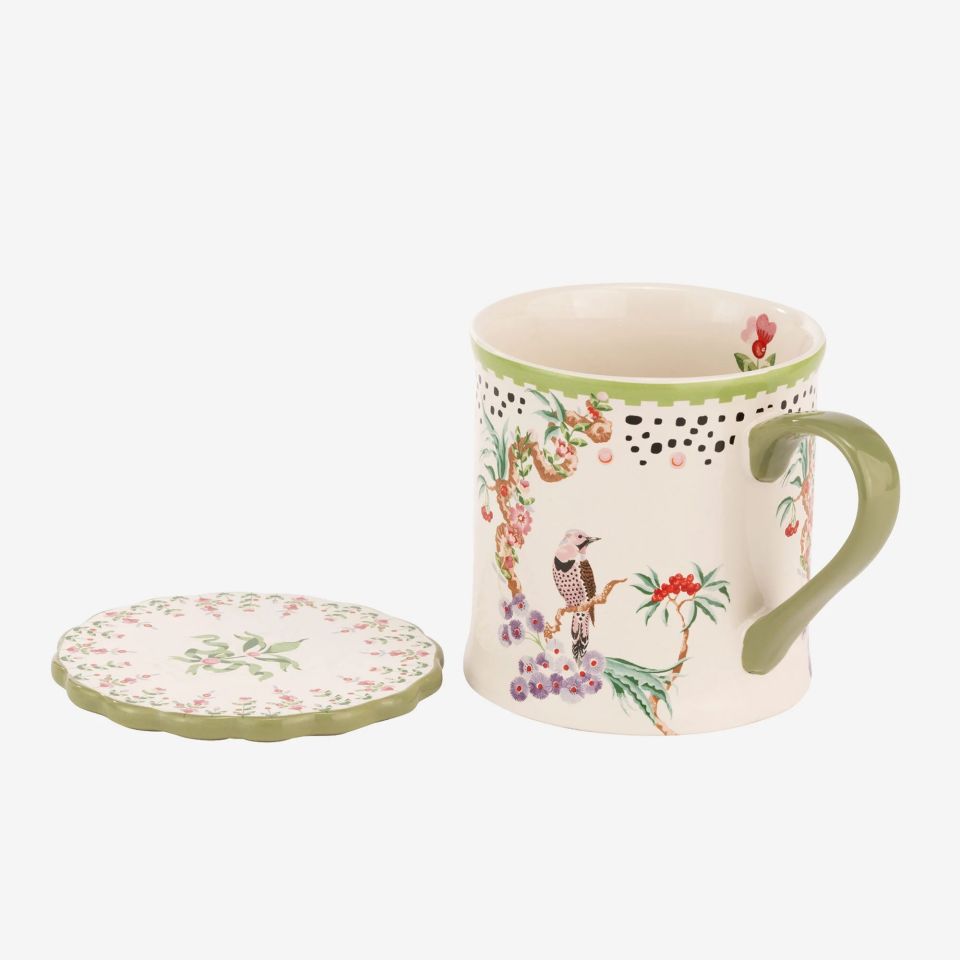 Yeşil Porselen Kupa 275 Ml Spring Birds Collection by Cath Kidston