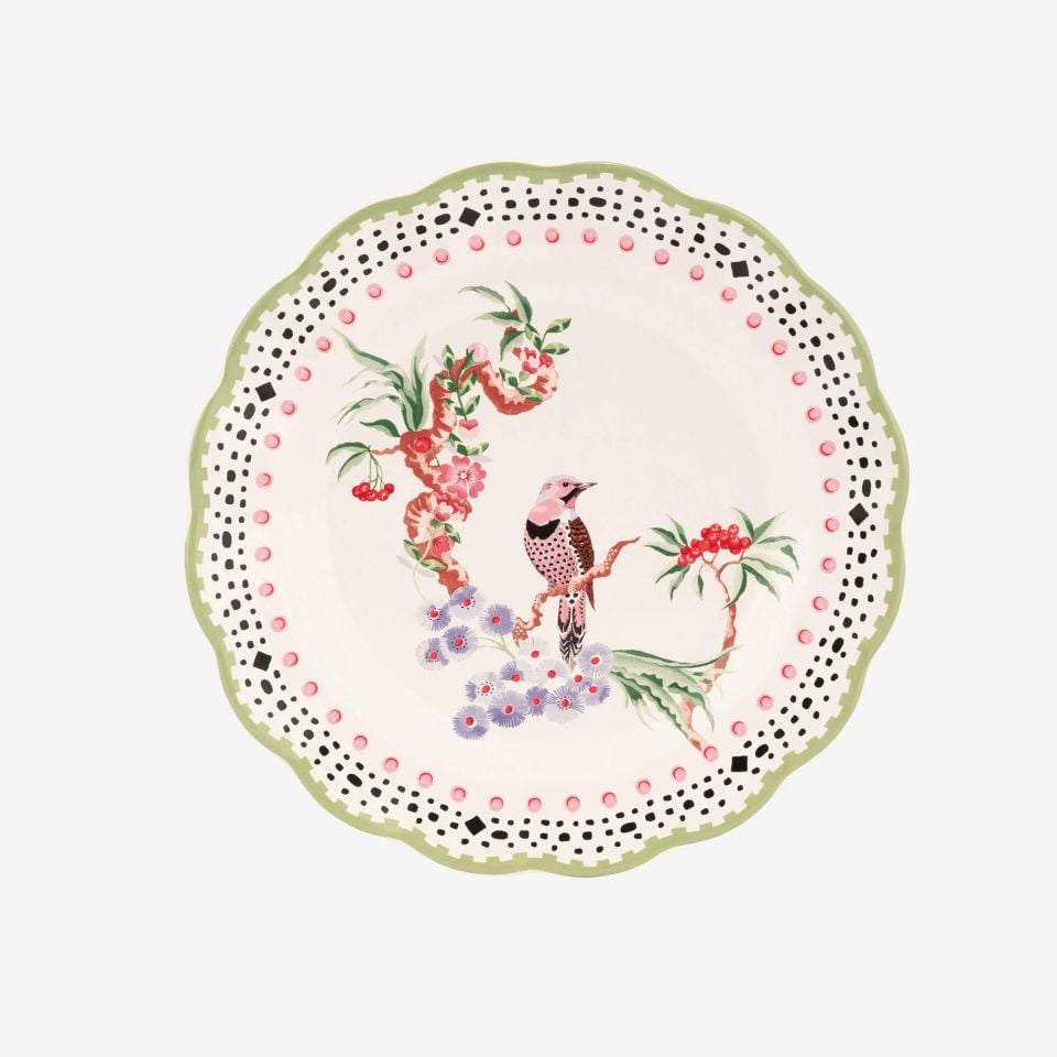 Yeşil Porselen Kahvaltı Tabağı 21 Cm Spring Birds Collection by Cath Kidston