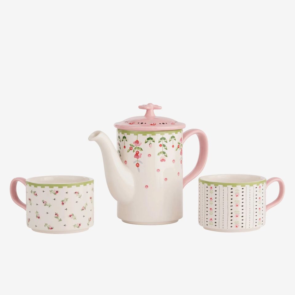 Pembe Porselen Çay Fincan Seti 400 Ml Spring Birds Collection by Cath Kidston