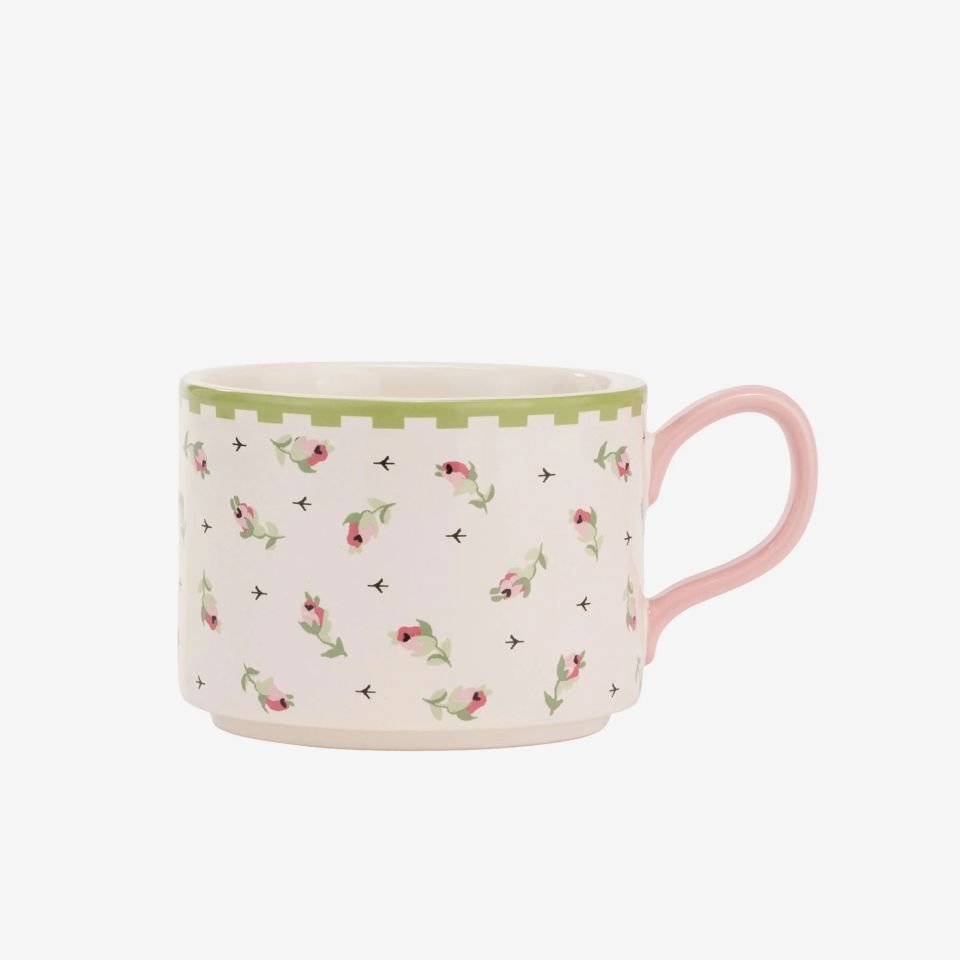 Pembe Porselen Çay Fincan Seti 400 Ml Spring Birds Collection by Cath Kidston