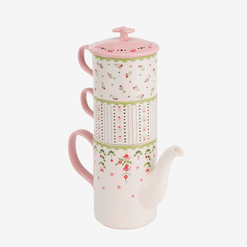 Pembe Porselen Çay Fincan Seti 400 Ml Spring Birds Collection by Cath Kidston