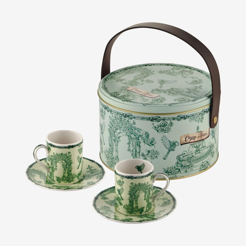 Chiara Alessi Yeşil Porselen Kahve Fincan Seti 120 Ml Fontana Collection