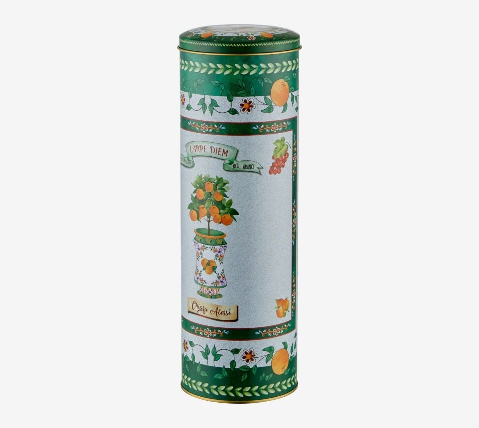 Yeşil Metal Saklama Kabı 32X10 Cm Carpe Diem Collection by Chiara Alessi