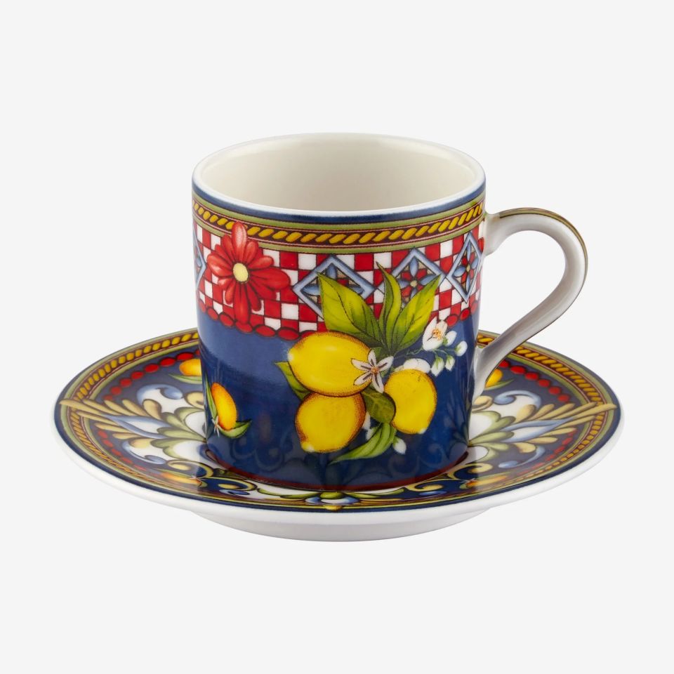 Chiara Alessi Mavi Porselen Kahve Fincan Seti 120 Ml Capri Collection