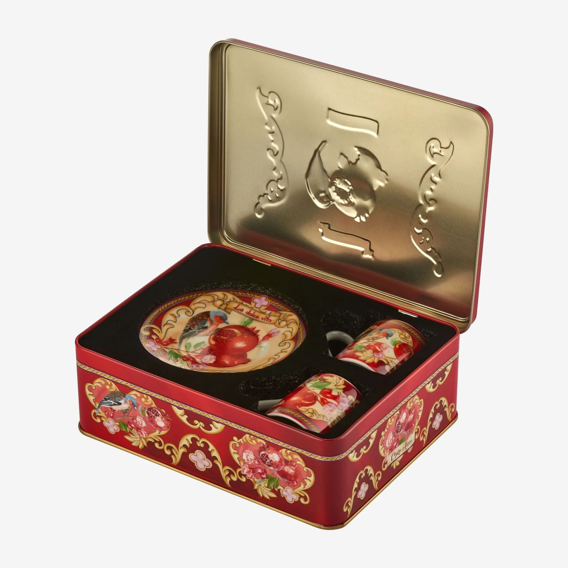 Kırmızı Porselen Kahve Fincan Seti 120 Ml Capri Collection by Chiara Alessi