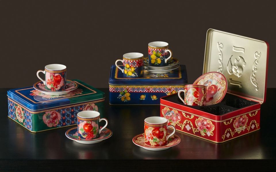 Kırmızı Porselen Kahve Fincan Seti 120 Ml Capri Collection by Chiara Alessi