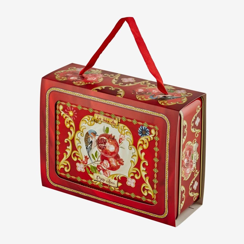 Kırmızı Porselen Kahve Fincan Seti 120 Ml Capri Collection by Chiara Alessi