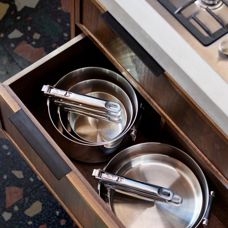 Joseph Joseph Space 3 Katmanlı Paslanmaz Çelik 24 cm Kızartma Tavası