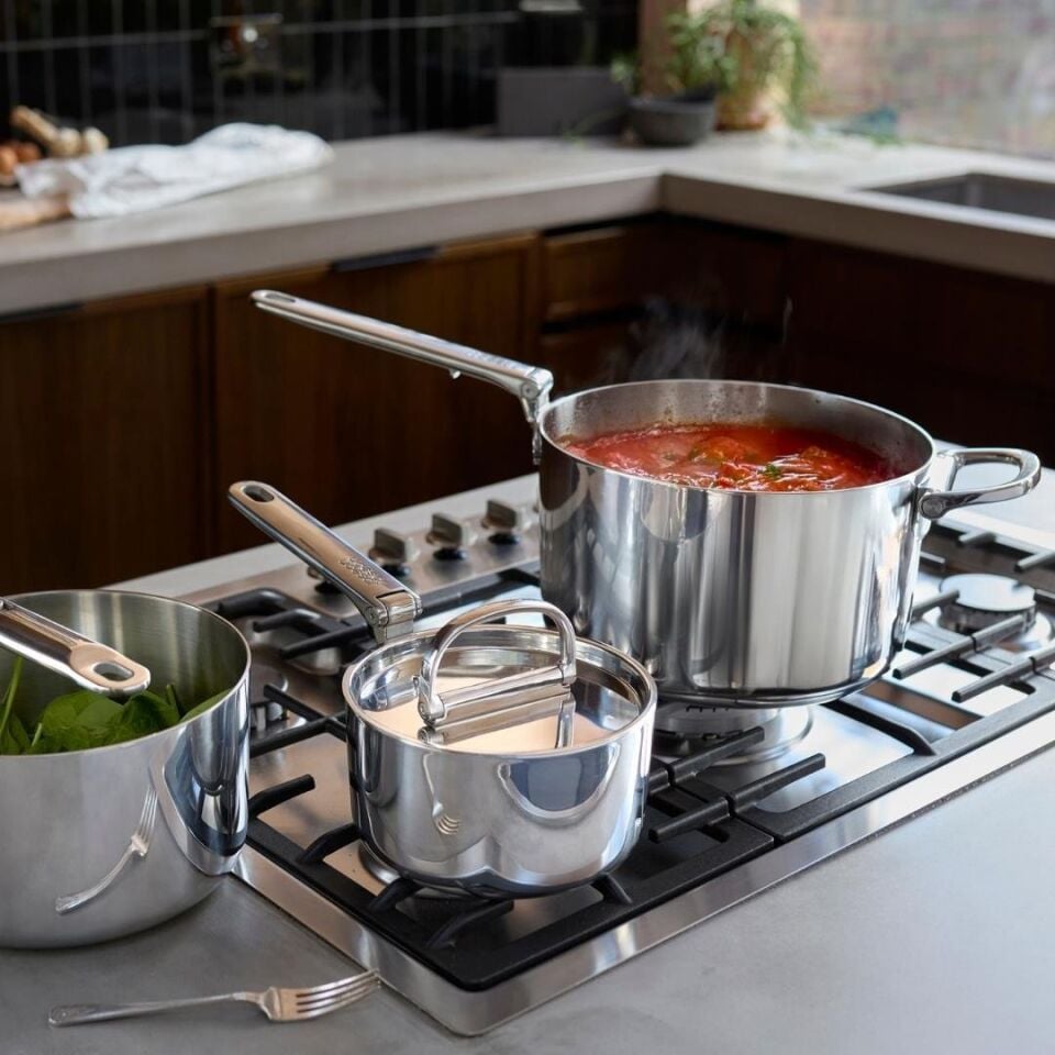 Joseph Joseph Space 3 Katmanlı Paslanmaz Çelik 9 Parça Tencere Seti