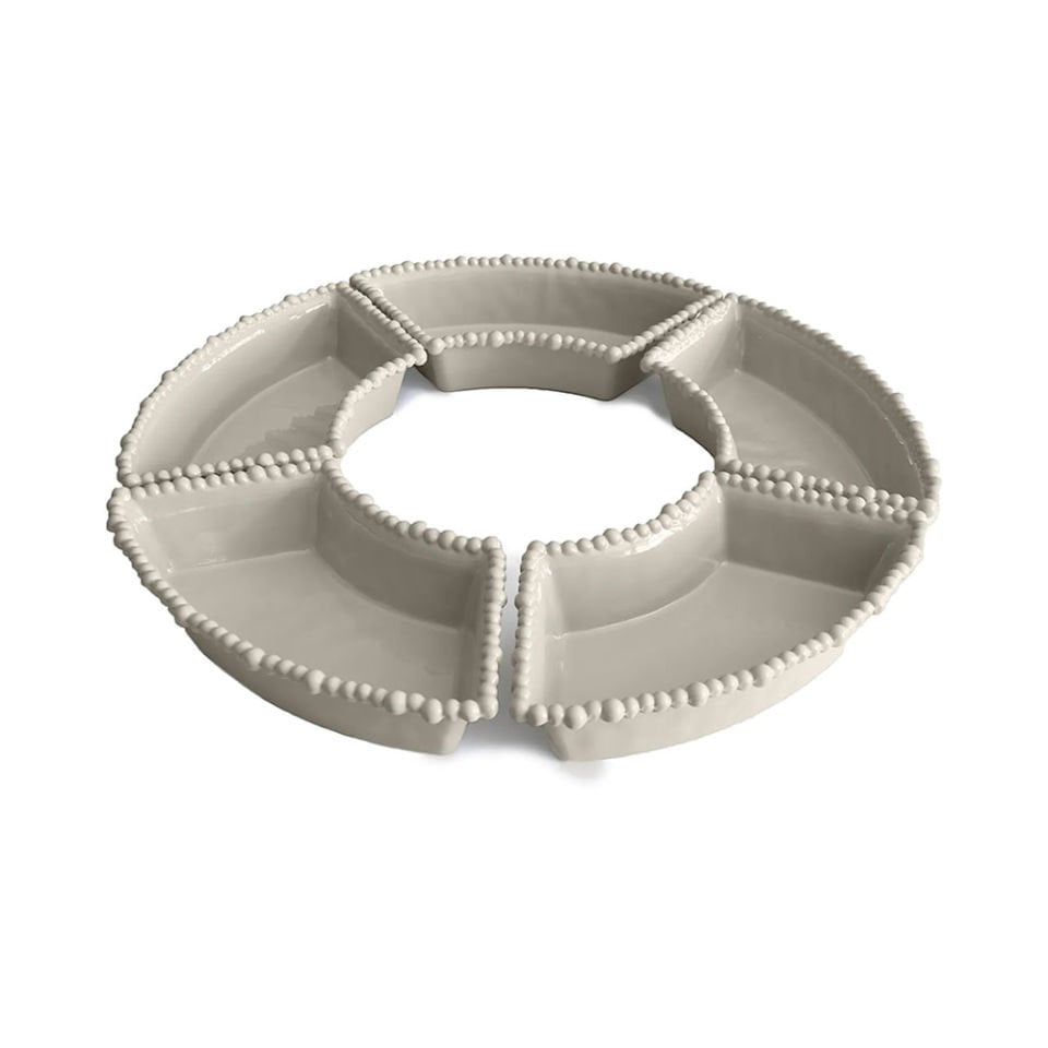 Baci Milano Joke Table Kitchen Melamin 5'li Meze Tabağı Kahverengi