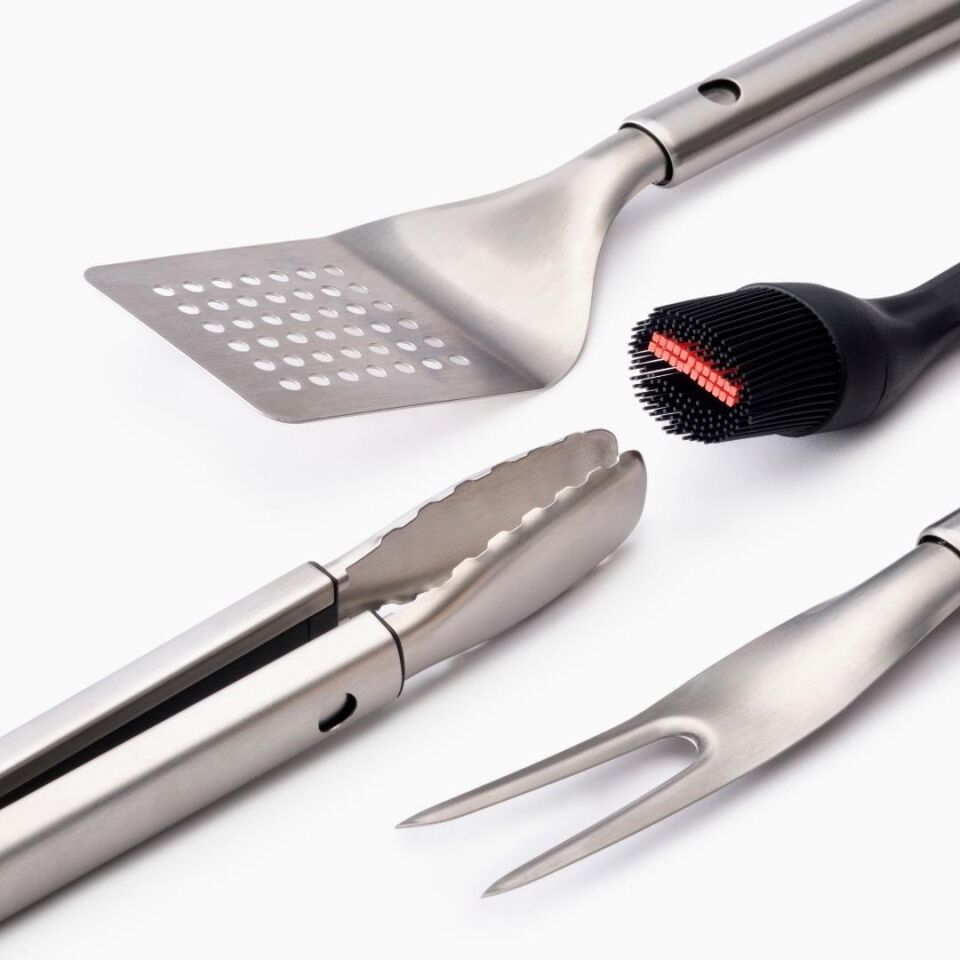 Joseph Joseph GrillOut 4 Lü Paslanmaz Çelik Barbekü Aksesuar Seti Taşıma Çantalı