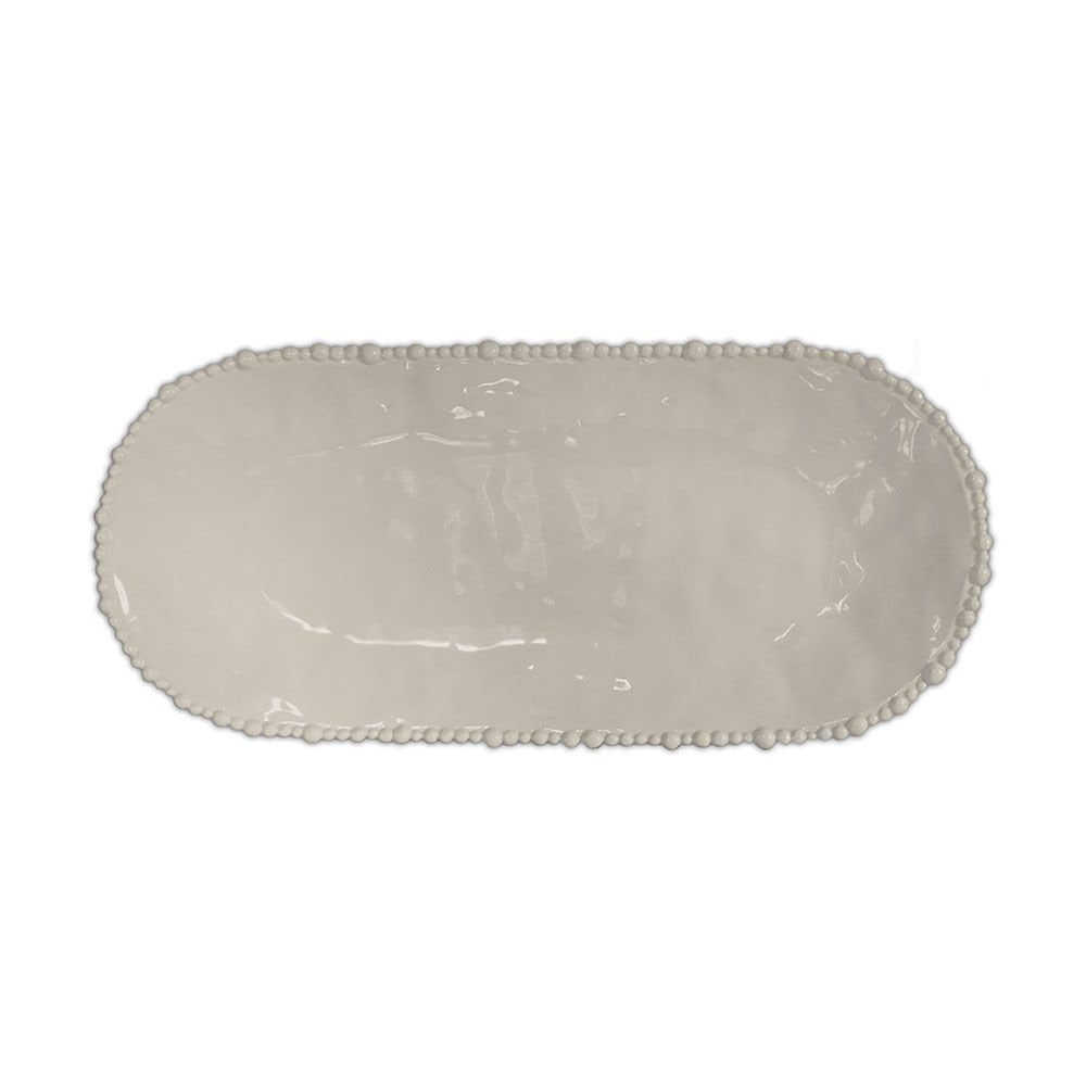 Baci Milano Joke Table Kitchen Melamin Oval Servis Tabağı 24 cm x 53 cm Kahverengi