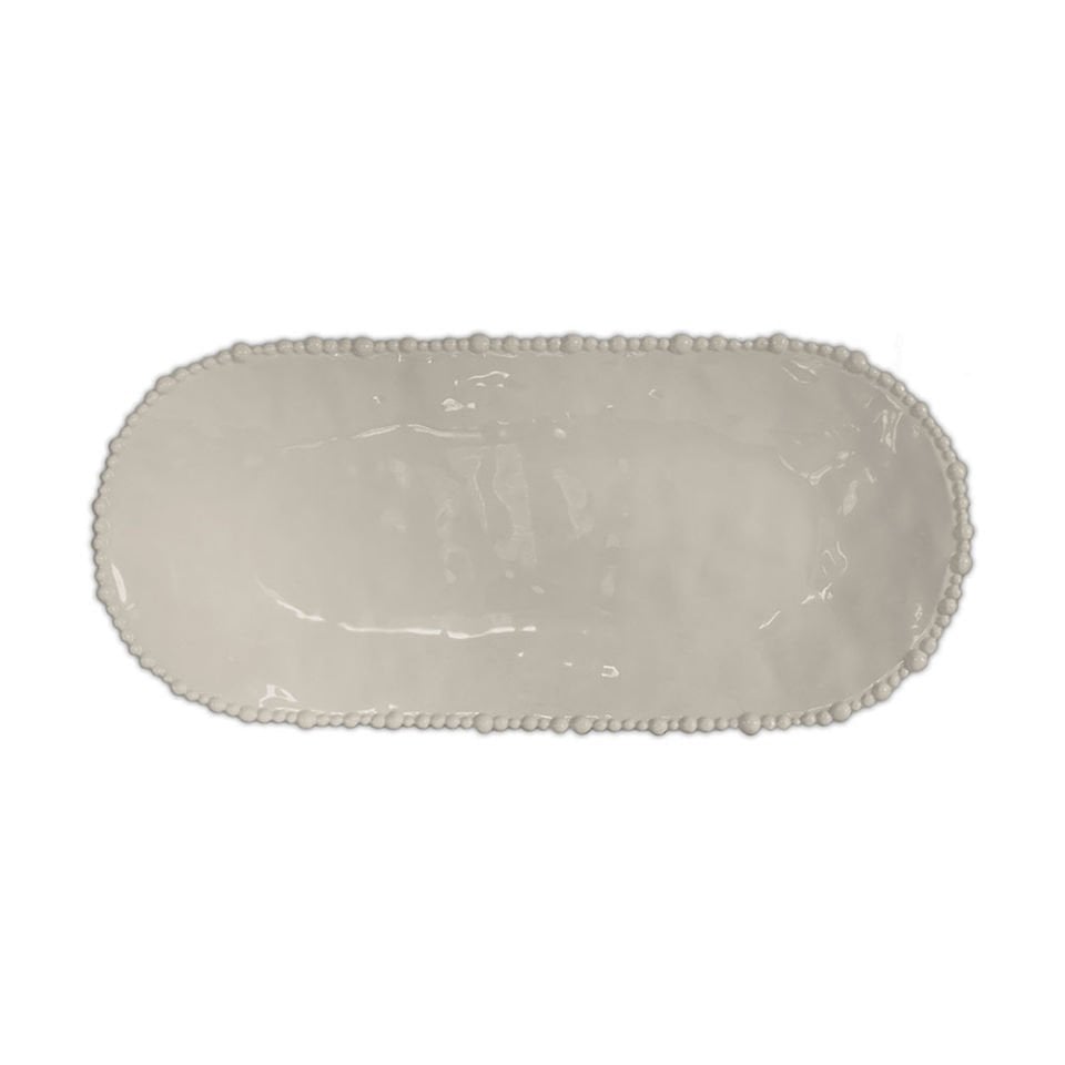 Baci Milano Joke Table Kitchen Melamin Oval Servis Tabağı 24 cm x 53 cm Kahverengi