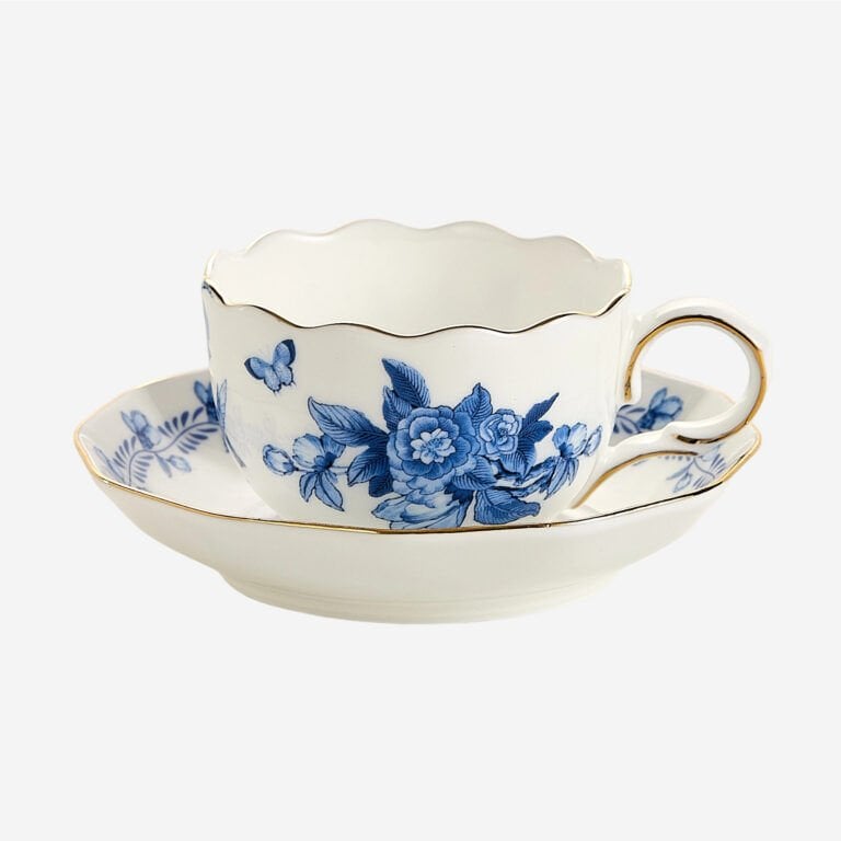 Chiara Alessi Primavera Mavi 2’li Porselen Türk Kahve Fincan Seti