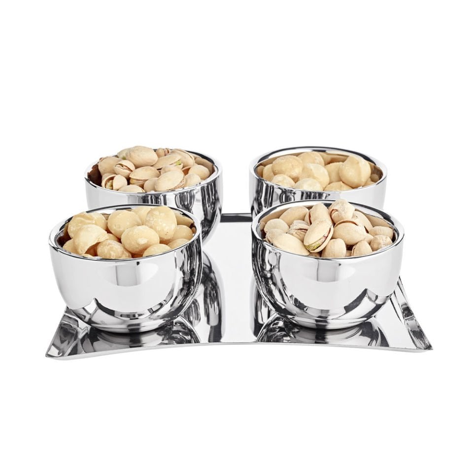 EDZARD Paslanmaz Çelik 4’Lü Dondurma Ve Çerezlik Seti̇