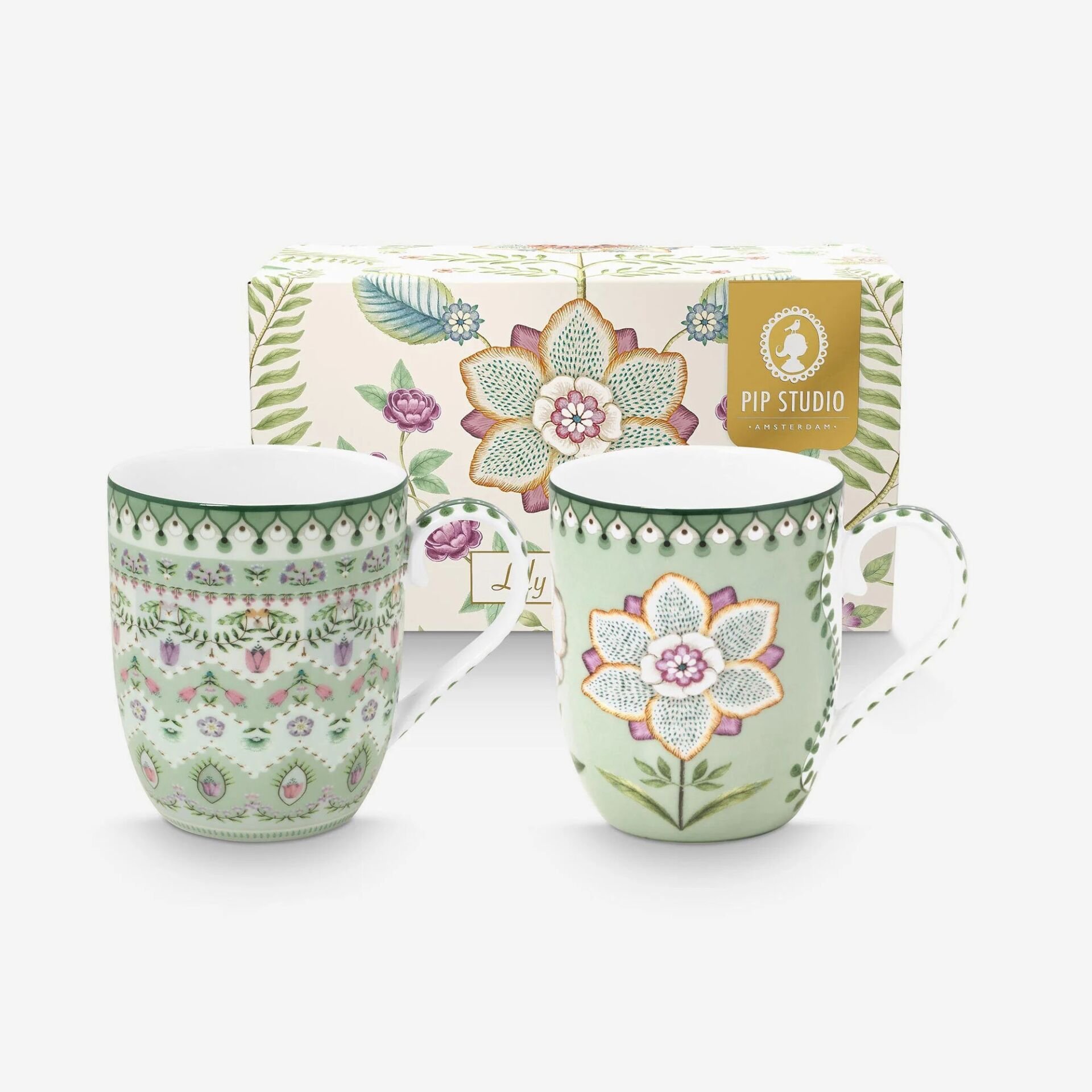 Yeşil Porselen Kupa 145 Ml Lily & Lotus Collection by Pip Studio